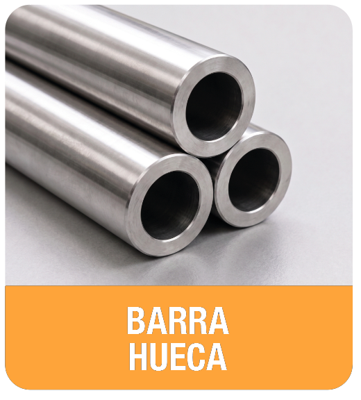 Barra hueca de acero